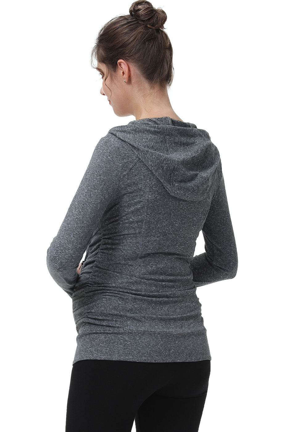 Ruched Performance Jacket Dark Heather Gray