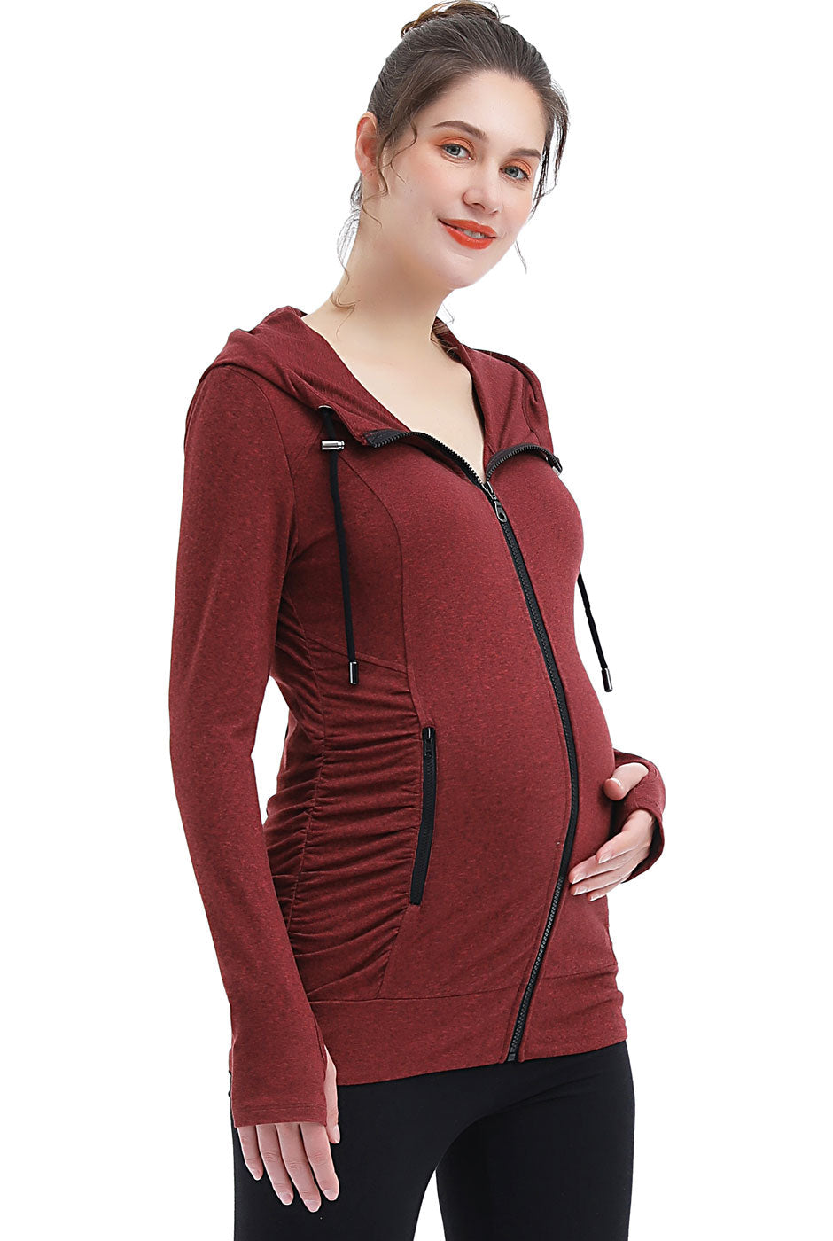 Ruched Performance Jacket Maple Red
