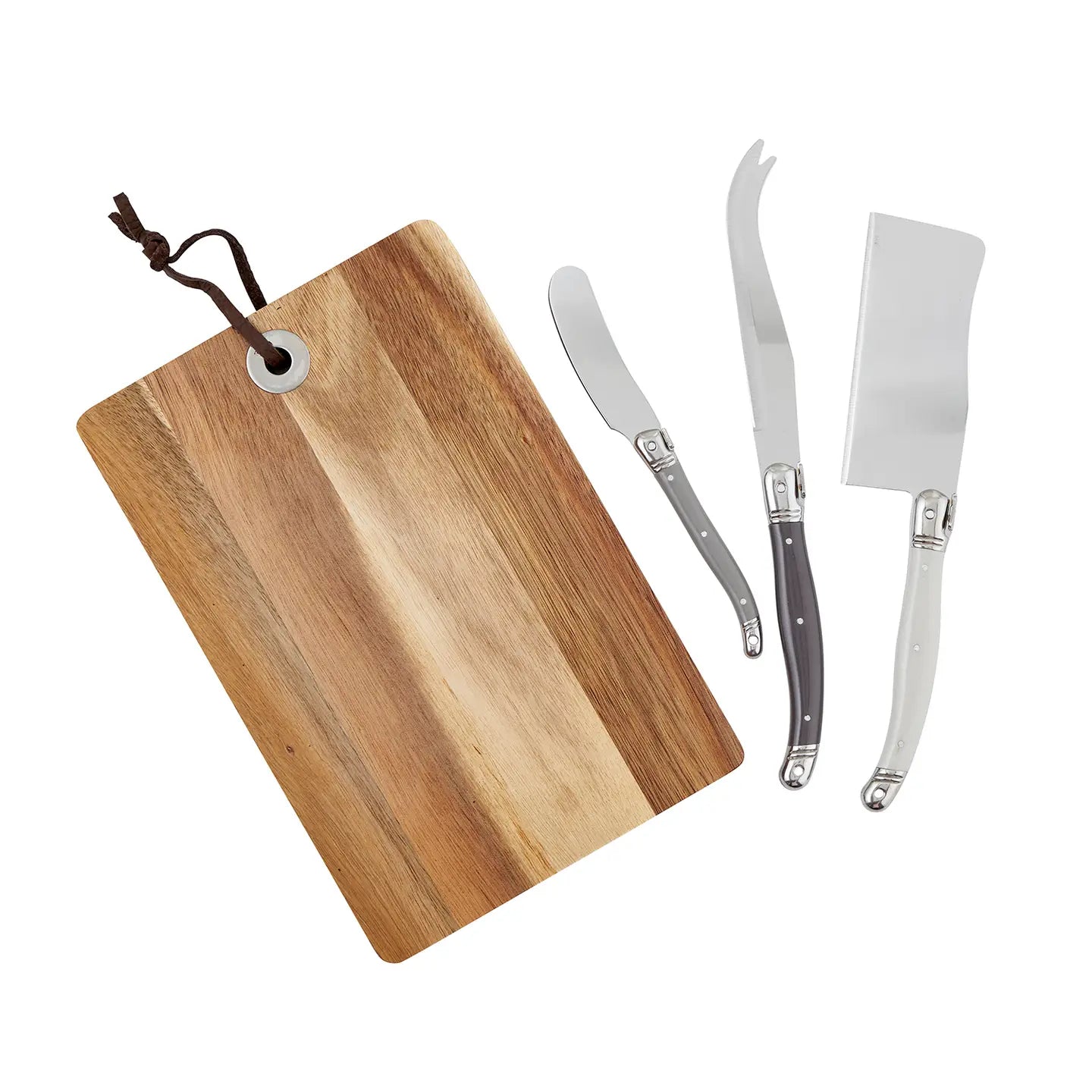 Wood Cheese Board with Knives Book Box