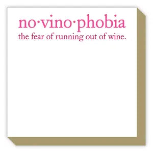 No Vino Phobia Luxe Notepad
