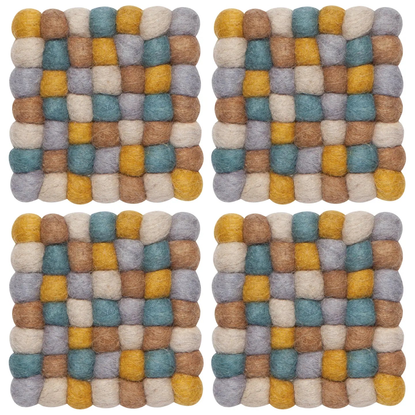 Ochre Dot Coasters Set of 4