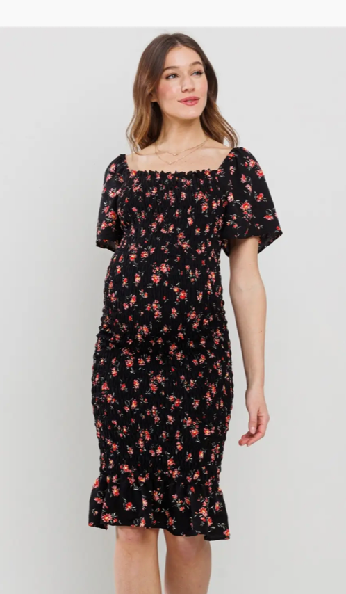 Floral Mermaid Midi Dress