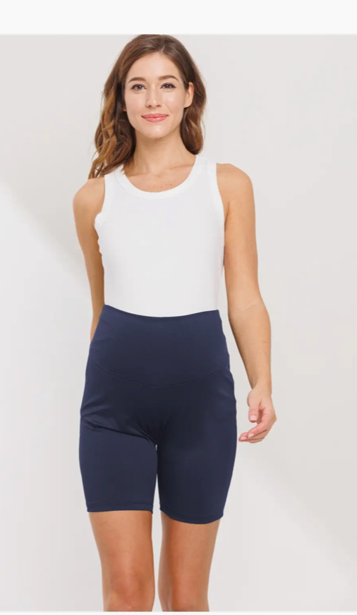 Solid Biker Shorts