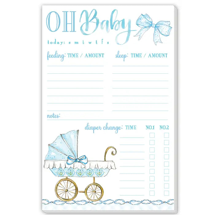 Oh Baby Boy Blue List Notepad