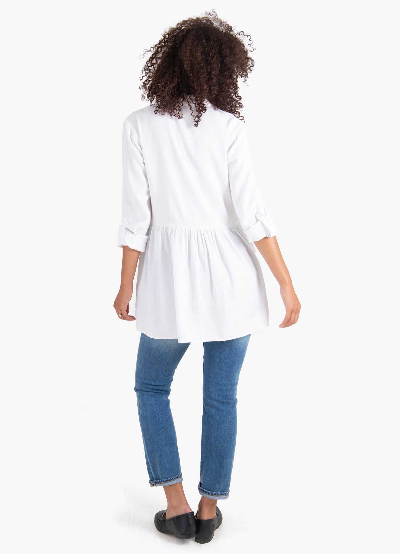 Maternity Peplum Button Down Shirt