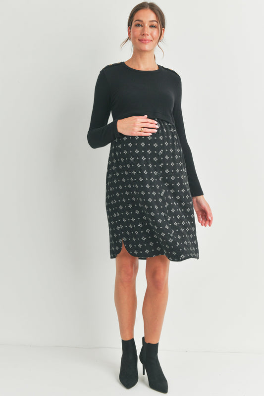 Colorblock Nursing Dress