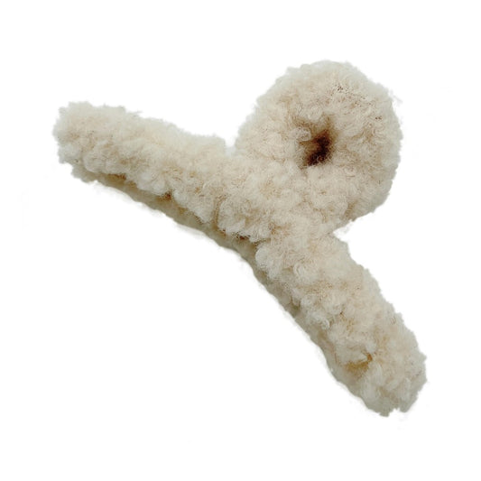 Sherpa Covered Hair Clip