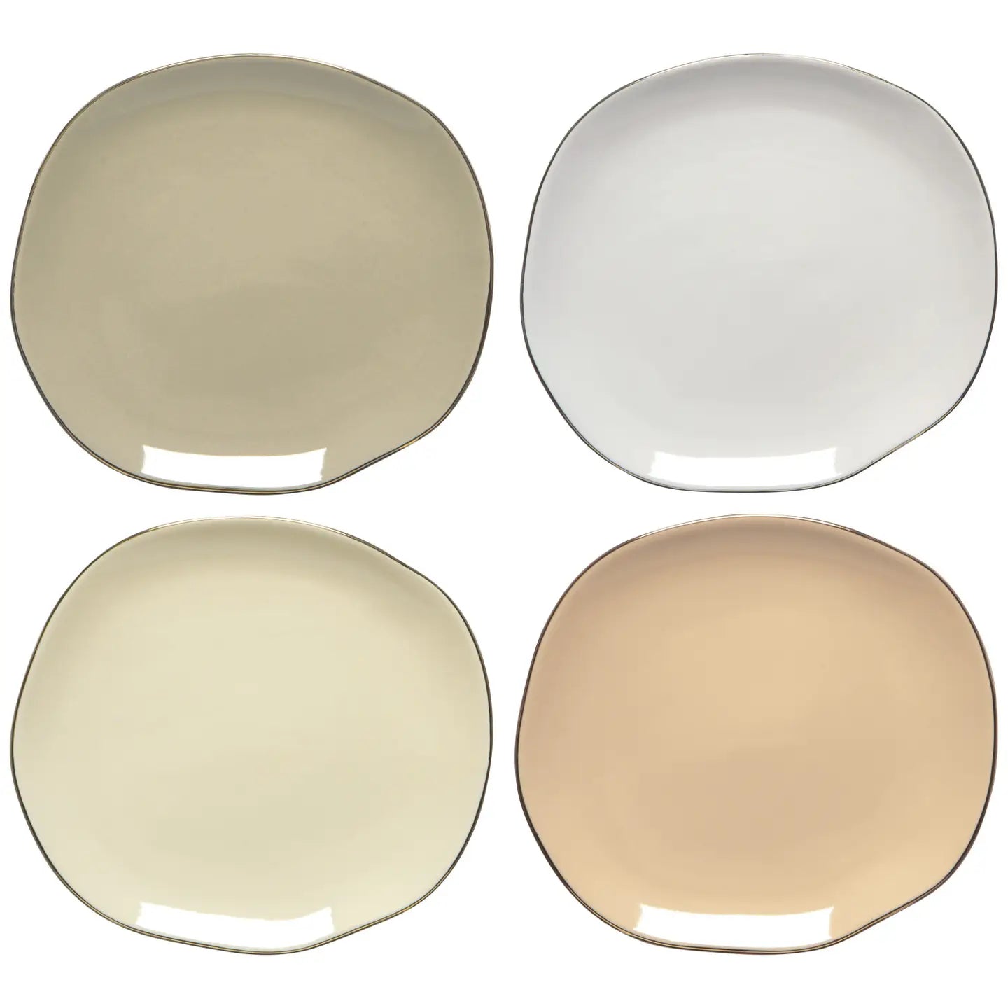 Flight Pebble Appetizer Plates Set of 4