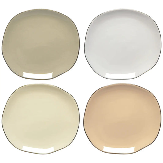 Flight Pebble Appetizer Plates Set of 4