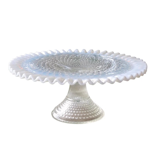 Vintage Hobnail French Cake Plate