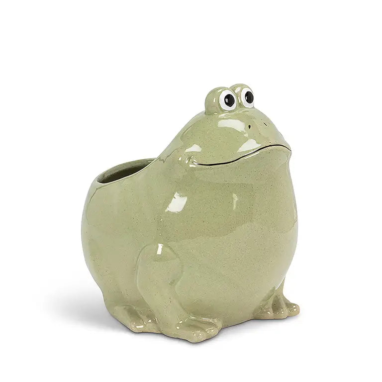 Lg Sitting Frog Planter