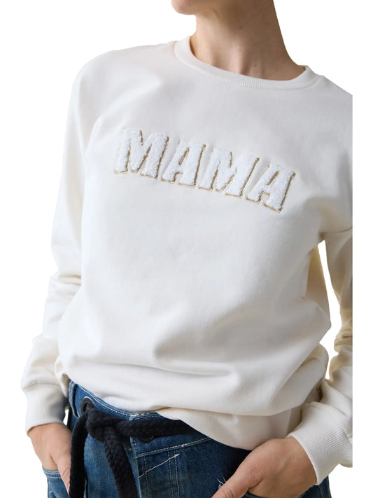 Mama Sweatshirt in Cream