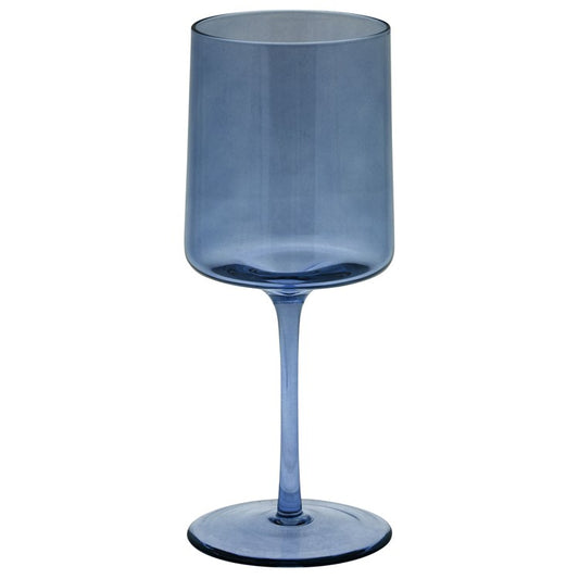 Mid Century Wine Glass Blue