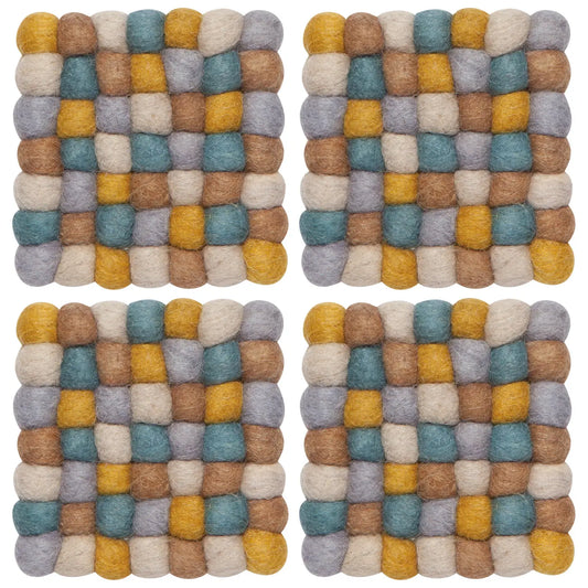 Ochre Dot Coasters Set of 4