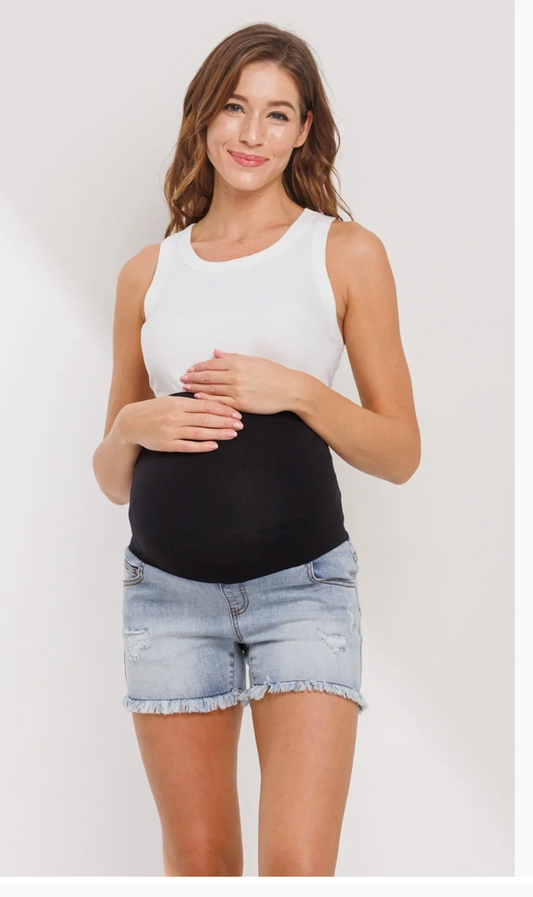 Frayed Denim Shorts