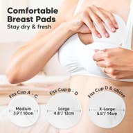 Comfy Lite Organic Nursing Pads, Reusable Breast Pads | Soft White